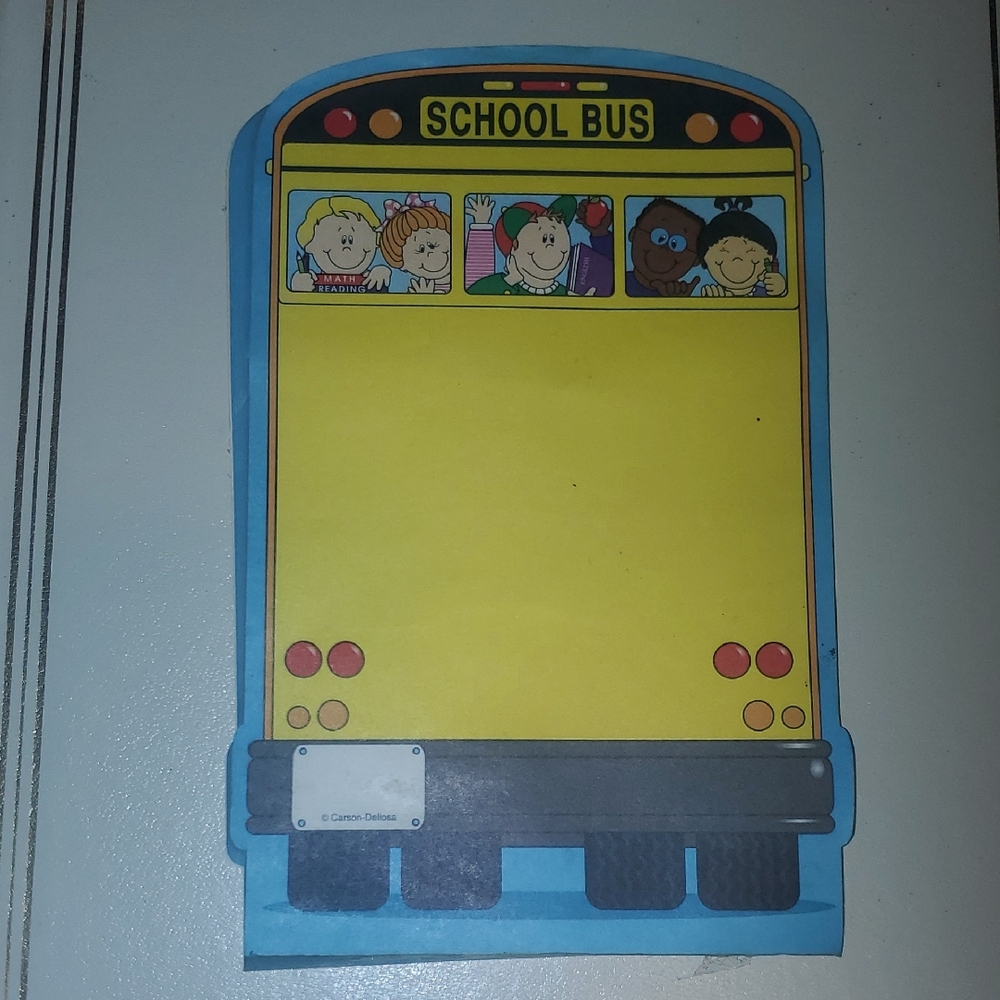 School Bus Kids Toy Magnetic Activity Board - Yellow